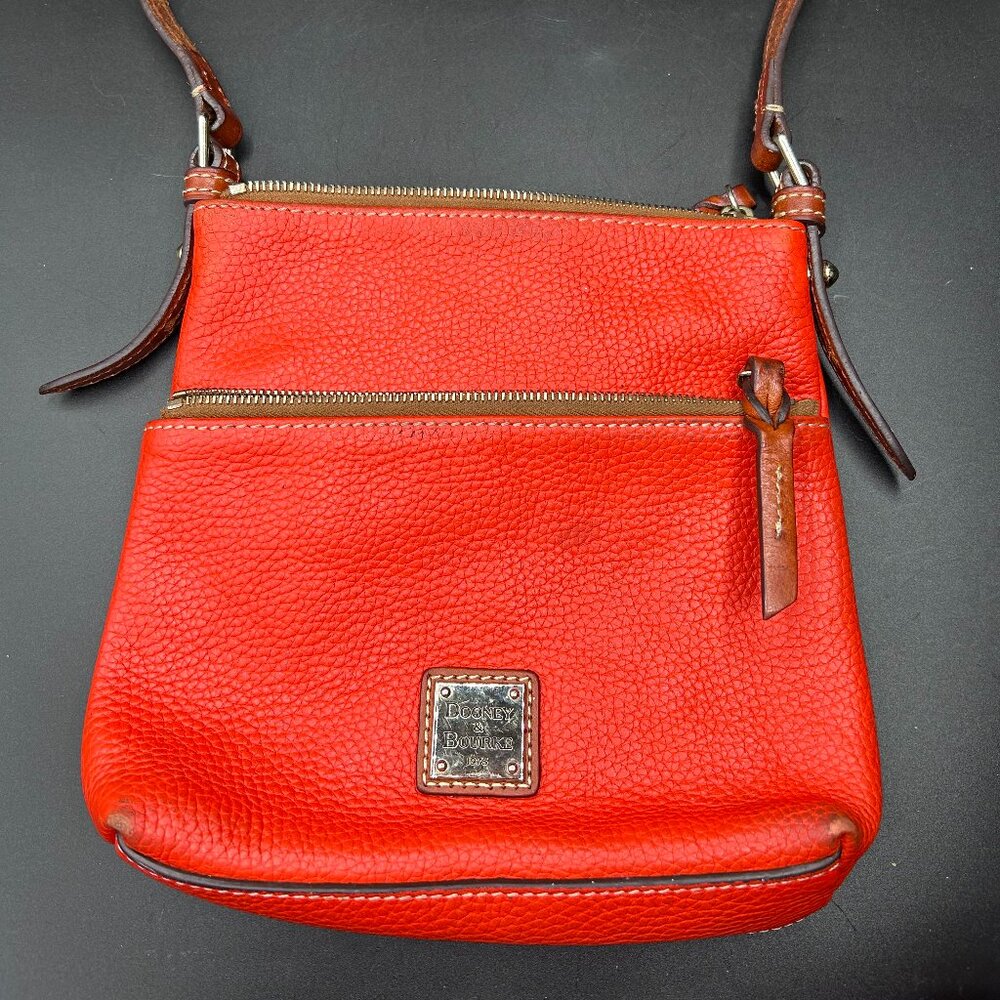 Dooney & Bourke Women's Pebble Grain Crossbody Shoulder Bag Leather Salmon